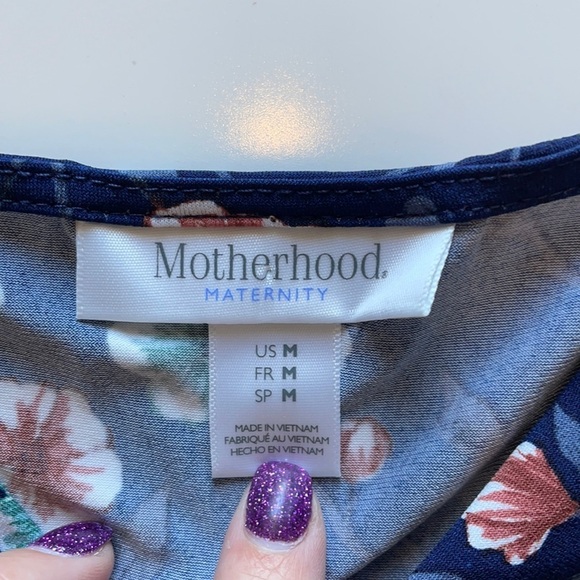 Motherhood Navy Floral Maternity Dress size Medium - Picture 6 of 12